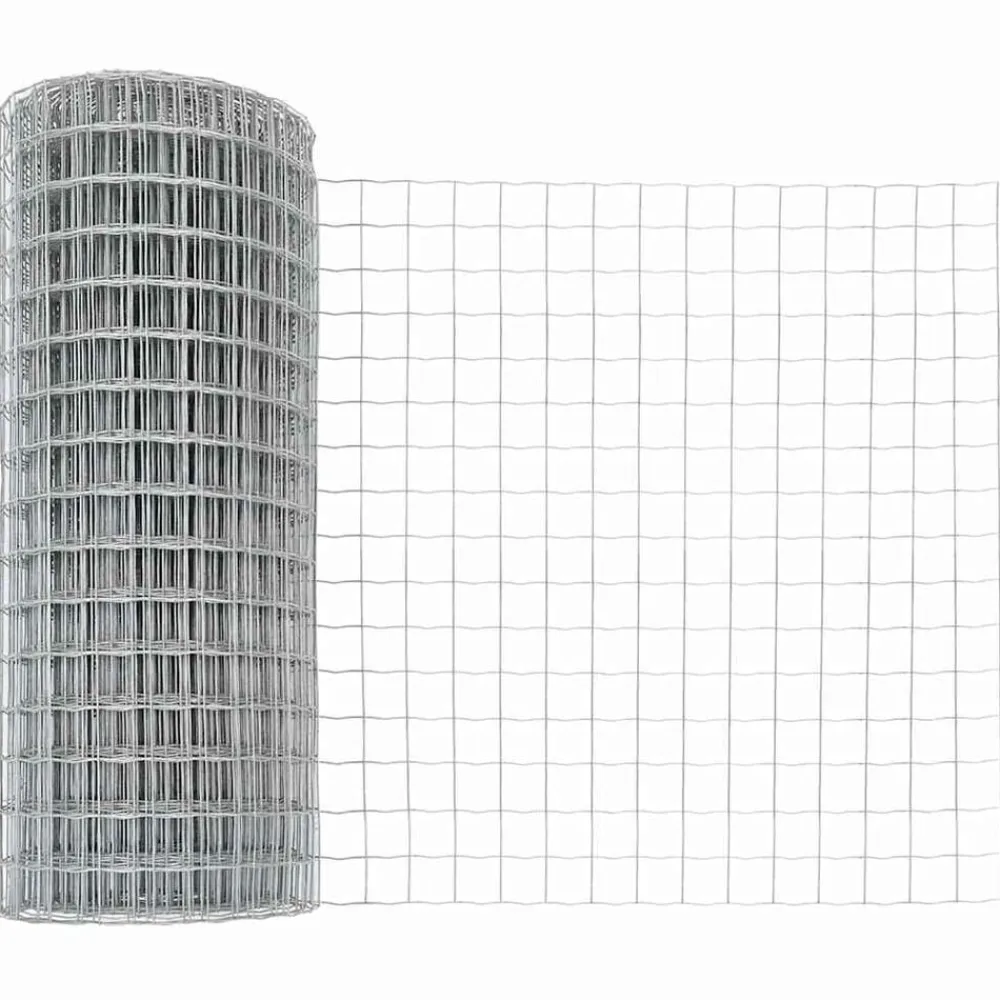 vidaXL Valla con Poste Plateado 0,4 x 10 m Acero Acero galvanizado Online