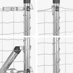 vidaXL Valla con Poste Plateado 0,4 x 10 m Acero Acero galvanizado Online