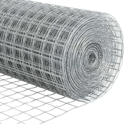 vidaXL Valla con Poste Plateado 0,4 x 10 m Acero y PVC Acero galvanizado Clearance
