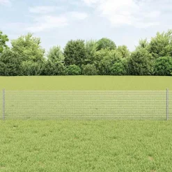 vidaXL Valla con Poste Plateado 0,4 x 10 m Acero Acero galvanizado Best