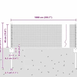vidaXL Valla con Poste Plateado 0,4 x 10 m Acero Acero galvanizado Best