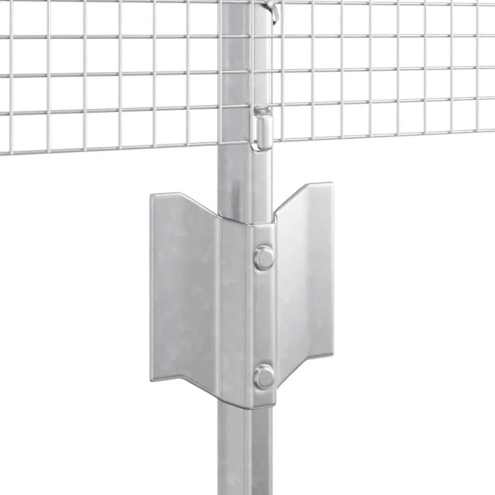 vidaXL Valla con Poste Plateado 0,4 x 10 m Acero Acero galvanizado Best
