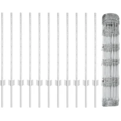 vidaXL Valla con Poste Plateado 0,8 x 25 m Acero Acero galvanizado Clearance
