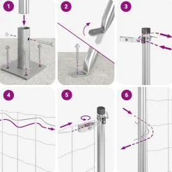vidaXL Valla con Poste Plateado 0,4 x 10 m Acero Acero galvanizado