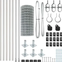 vidaXL Valla con Poste Plateado 0,4 x 10 m Acero Acero galvanizado