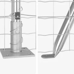 vidaXL Valla con Poste Plateado 0,4 x 10 m Acero Acero galvanizado