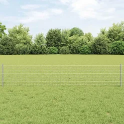 vidaXL Valla con Poste Plateado 0,4 x 10 m Acero Acero galvanizado Sale