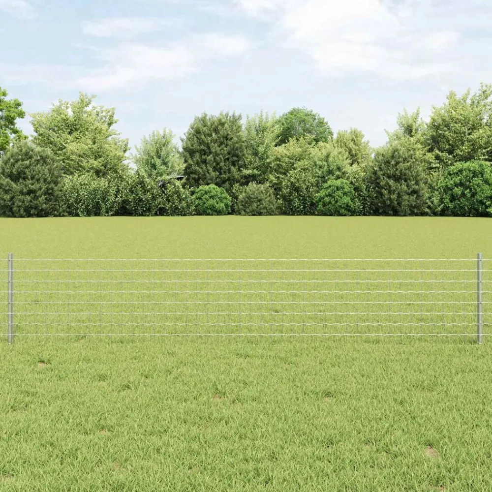 vidaXL Valla con Poste Plateado 0,4 x 10 m Acero Acero galvanizado Sale