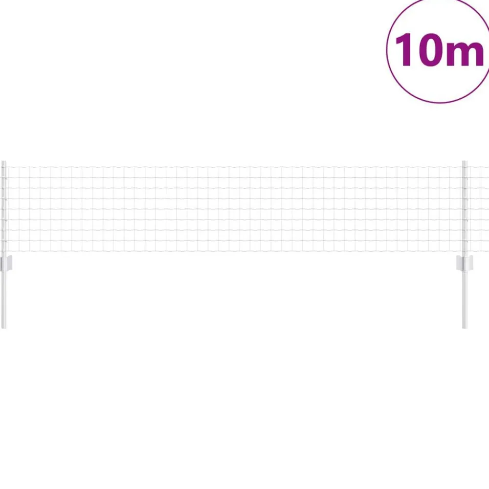 vidaXL Valla con Poste Plateado 0,4 x 10 m Acero Acero galvanizado Sale