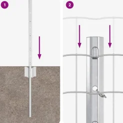 vidaXL Valla con Poste Plateado 0,4 x 10 m Acero Acero galvanizado Sale