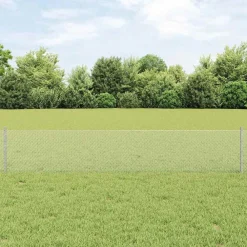 vidaXL Valla con Poste Plateado 0,4 x 10 m Acero Acero galvanizado Hot