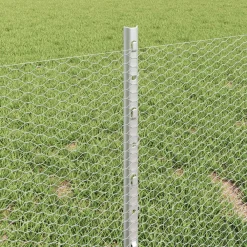 vidaXL Valla con Poste Plateado 0,4 x 10 m Acero Acero galvanizado Hot