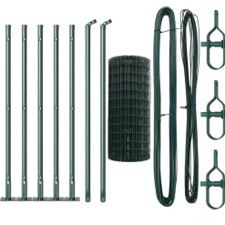 vidaXL Vallas De Jardín-Valla con Poste 0,4 x 10 m Acero y PVC