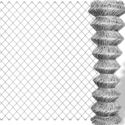 vidaXL Valla de alambre acero galvanizado 15x0,8 m Plateado Outlet