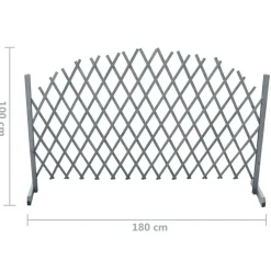 vidaXL Vallas De Jardín-Valla de enrejado de madera maciza de abeto 1,8x1 m