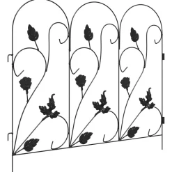 vidaXL Valla de Jardín 5 pcs Acero Negro Online
