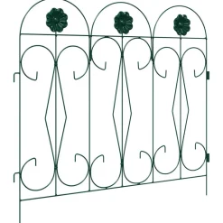 vidaXL Valla de Jardín 5 pcs Acero Verde Sale