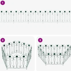vidaXL Valla de Jardín 5 pcs Acero Verde Sale