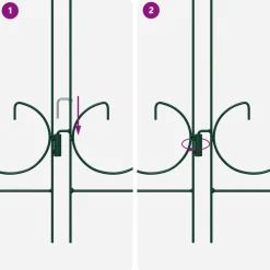 vidaXL Valla de Jardín 5 pcs Acero Verde Sale