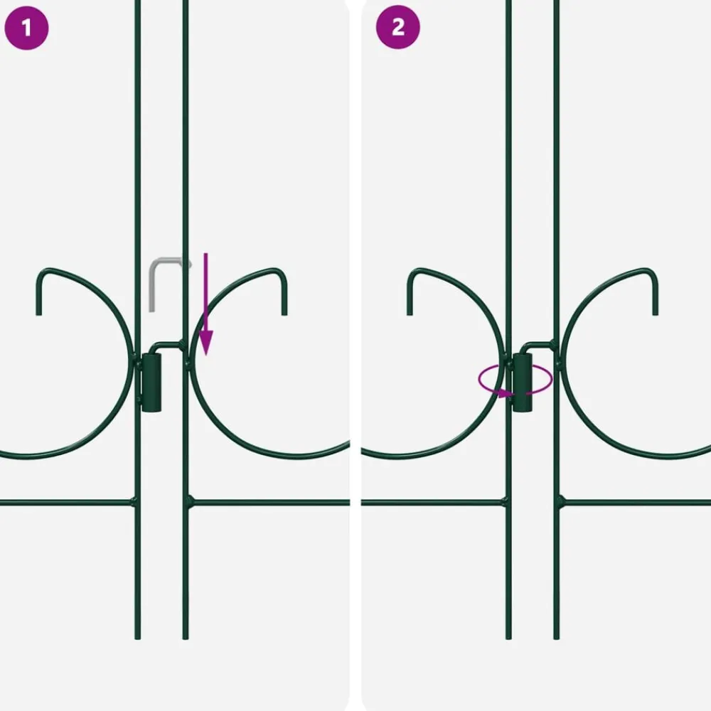 vidaXL Valla de Jardín 5 pcs Acero Verde Sale