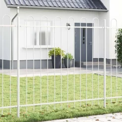 vidaXL Valla de Jardín 2 pcs 3,4 x 0,6 m Gris