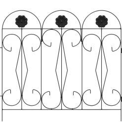 vidaXL Vallas De Jardín-Valla de Jardín 5 pcs Acero