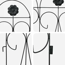 vidaXL Vallas De Jardín-Valla de Jardín 5 pcs Acero