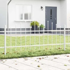 vidaXL Valla de Jardín 2 pcs 170 x 140 cm White Clearance