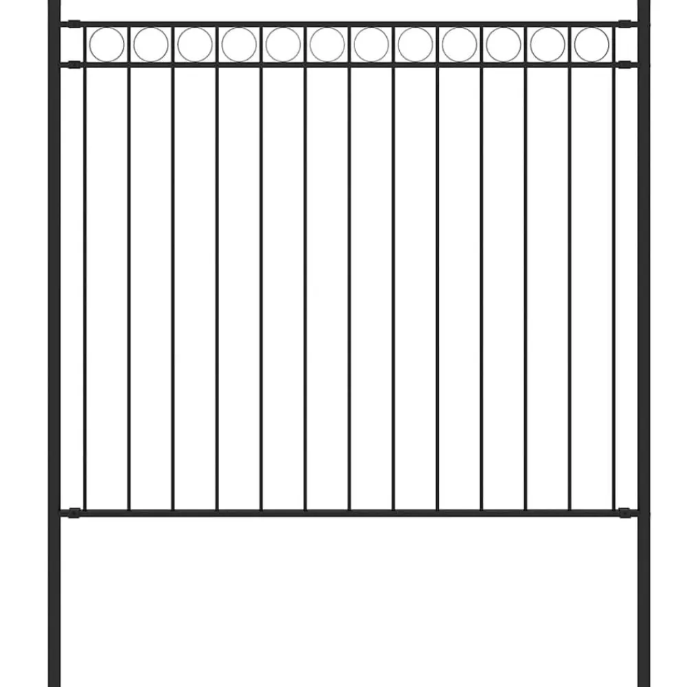 vidaXL Vallas De Jardín-Valla de jardín Assen de acero, 1,7 x 0,8 m, negro