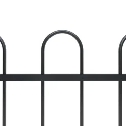 vidaXL Vallas De Jardín-Valla de jardín Boxtel con aro superior de acero, 181x60 cm, negro
