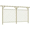 vidaXL Vallas De Jardín-Valla de jardín celosía con pérgola superior madera