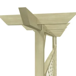 vidaXL Vallas De Jardín-Valla de jardín celosía con pérgola superior madera
