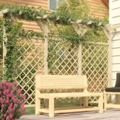 vidaXL Vallas De Jardín-Valla de jardín con pérgola madera pino impregnada 300x50x200cm