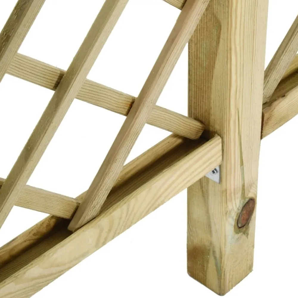 vidaXL Vallas De Jardín-Valla de jardín con pérgola madera pino impregnada 300x50x200cm