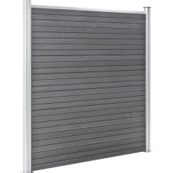 vidaXL Valla de jardín de WPC 699x186 cm Gris Best