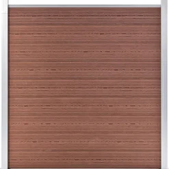 vidaXL Valla de jardín de WPC marrón 1737x186 cm Marr&oacute;n New