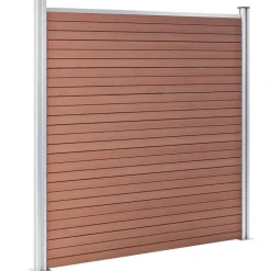 vidaXL Vallas De Jardín-Valla de jardín de WPC marrón 180x186 cm