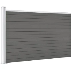 vidaXL Valla de jardín de WPC 175x105 cm Gris Clearance