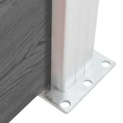 vidaXL Valla de jardín de WPC 175x105 cm Gris Clearance