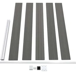 vidaXL Valla de jardín de WPC 175x105 cm Gris Clearance