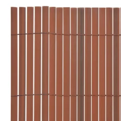 vidaXL Vallas De Jardín-Valla de jardín de doble cara marrón PVC 90x300 cm