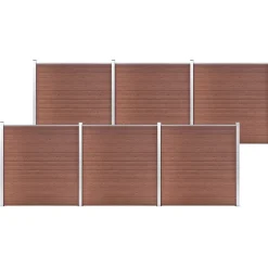 vidaXL Valla de jardín de WPC marrón 1045x186 cm Marr&oacute;n Discount