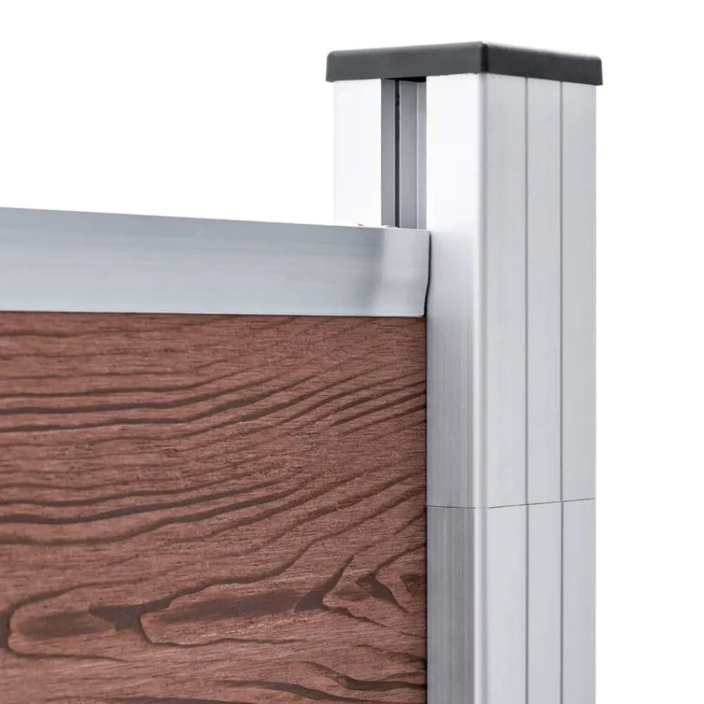 vidaXL Valla de jardín de WPC marrón 1045x186 cm Marrón Discount