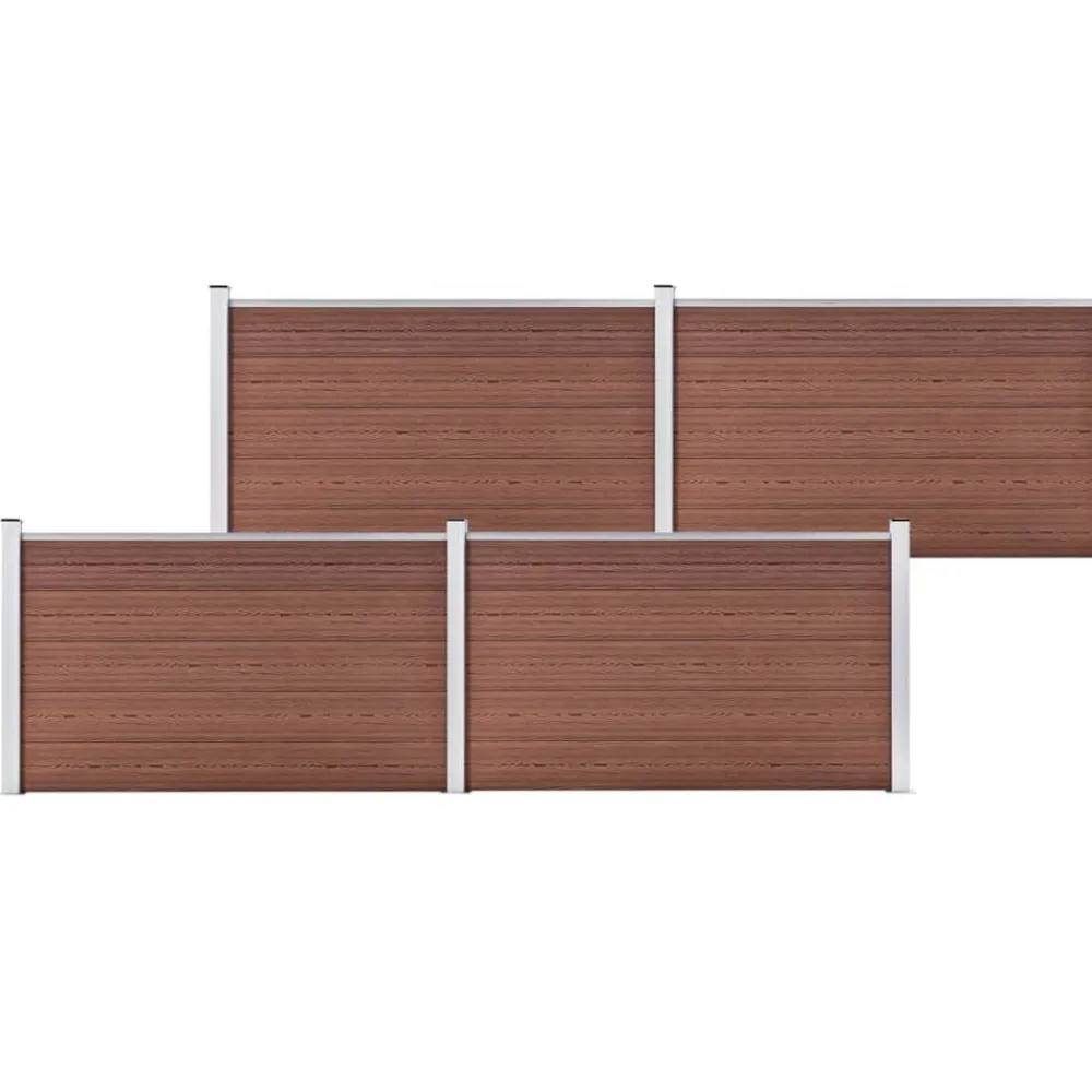 vidaXL Valla de jardín de WPC marrón 699x106 cm Marrón Online