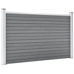 vidaXL Valla de jardín de WPC 872x106 cm Gris