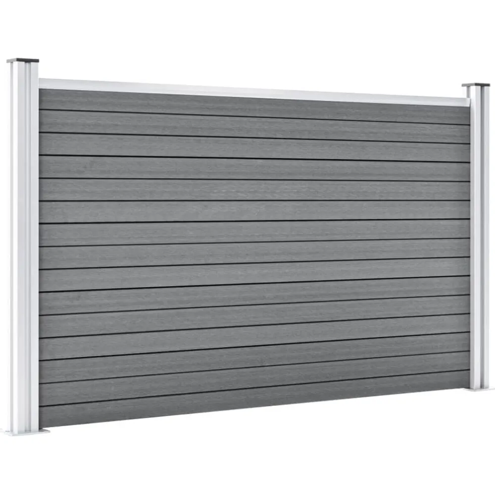 vidaXL Valla de jardín de WPC 872x106 cm Gris