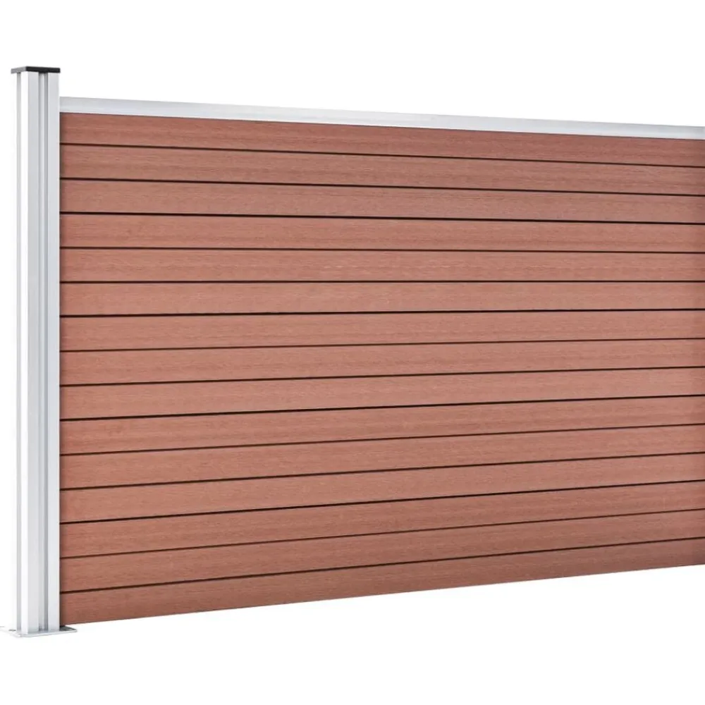 vidaXL Valla de jardín de WPC marrón 175x105 cm Marrón Online