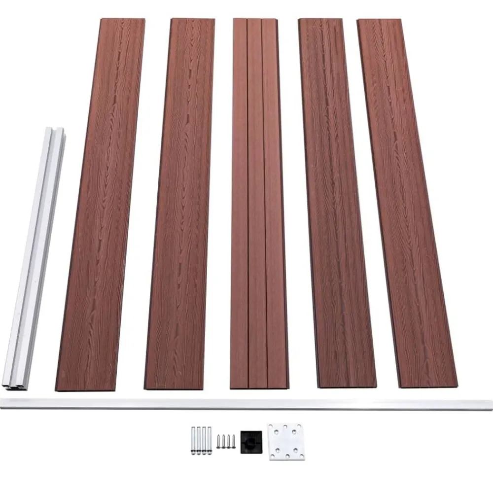 vidaXL Valla de jardín de WPC marrón 175x105 cm Marrón Online