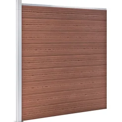 vidaXL Vallas De Jardín-Valla de jardín de WPC marrón 526x186 cm