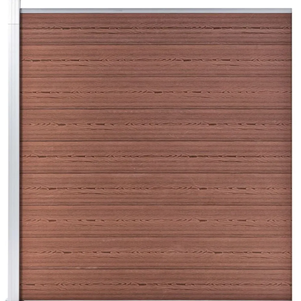 vidaXL Valla de jardín de WPC marrón 175x186 cm Marrón